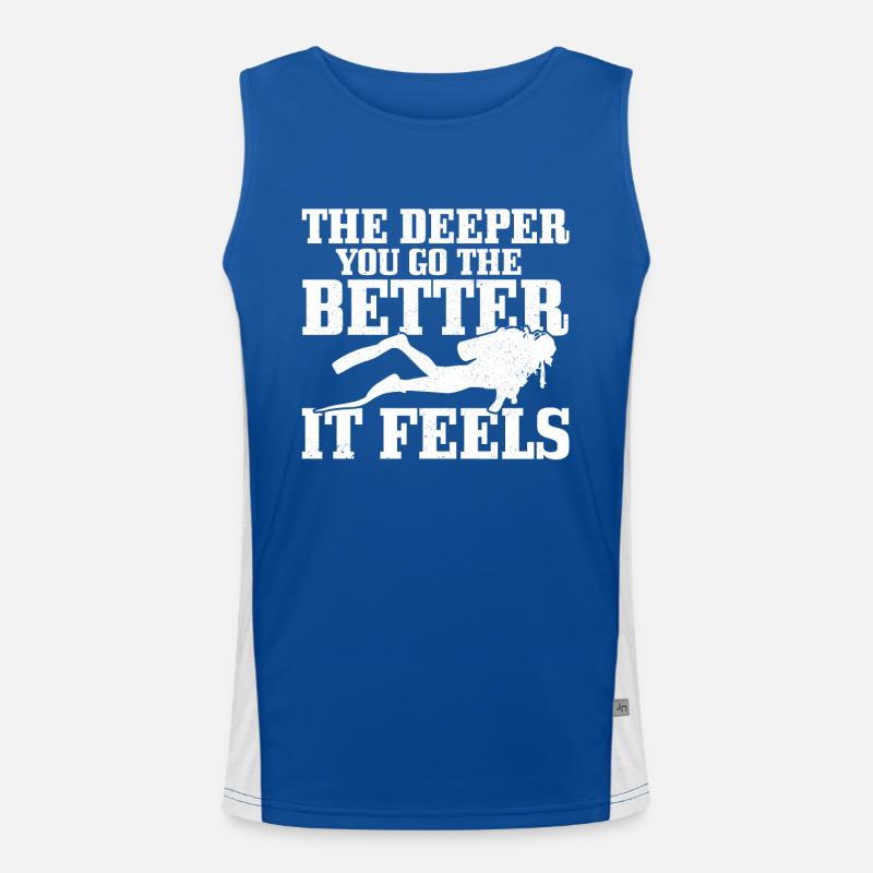 Diving Funny Vintage Diver Gift Men's Functional Contrast Tank Top 