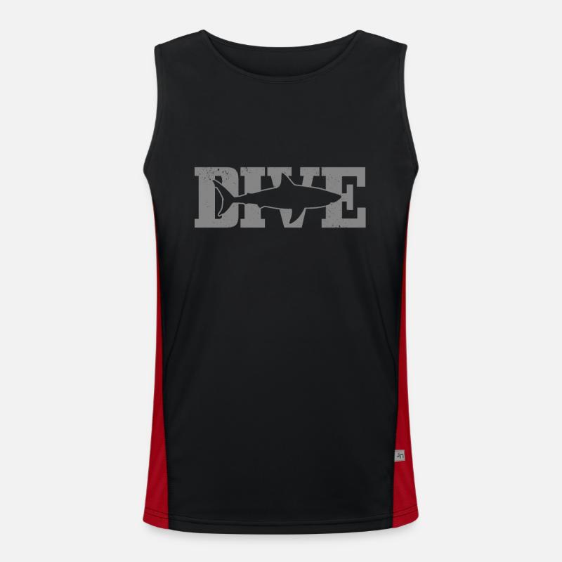 Diving Funny Vintage Diver Gift Men's Functional Contrast Tank Top 