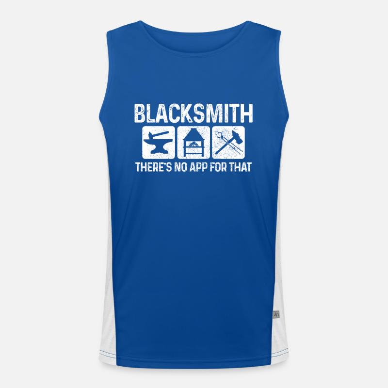 Forging Blacksmith Farrier Gift Men's Functional Contrast Tank Top 