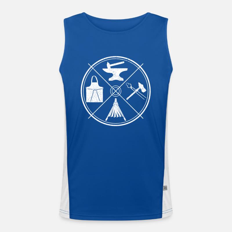 Forger forgeron maréchal-ferrant cadeau Débardeur respirant contrasté Homme 