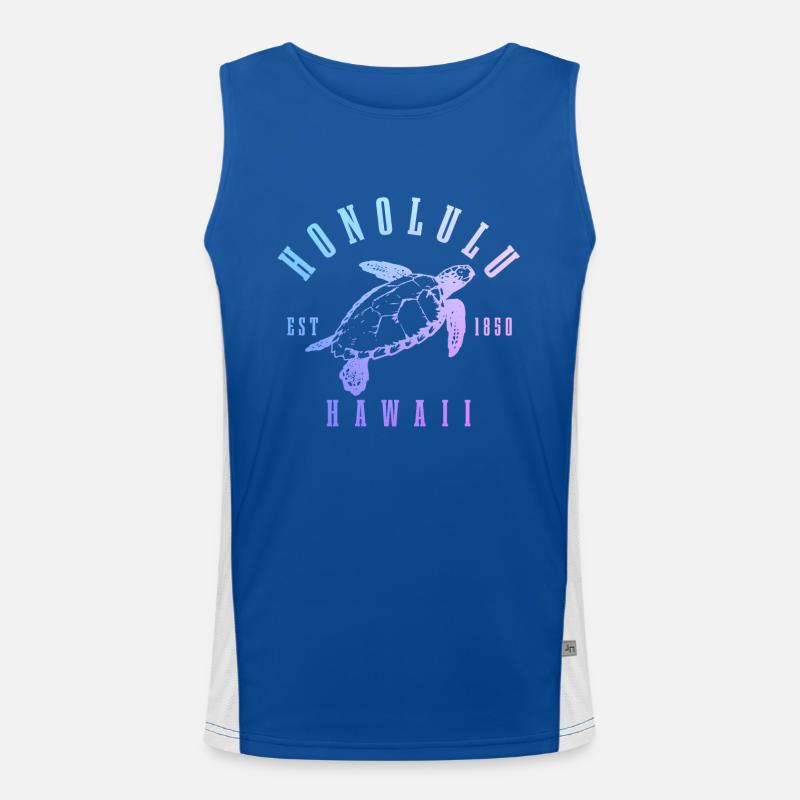Souvenir d’Aloha à Honolulu Hawaï Débardeur respirant contrasté Homme 