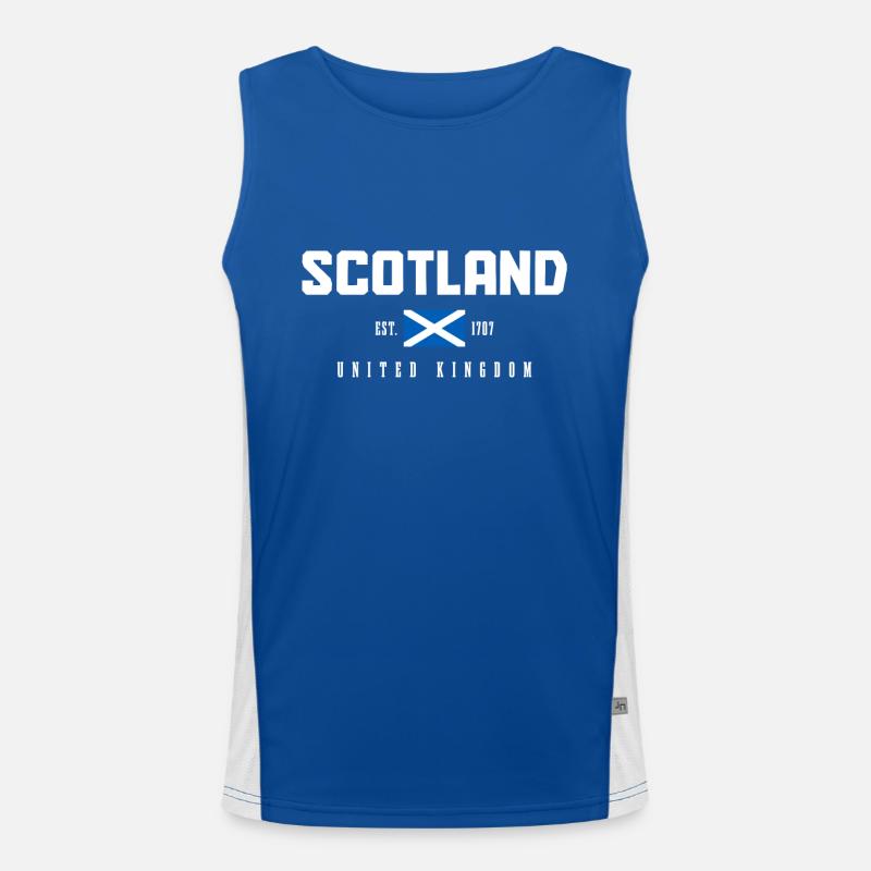 Ecosse drapeau écossais UK Vintage Débardeur respirant contrasté Homme 
