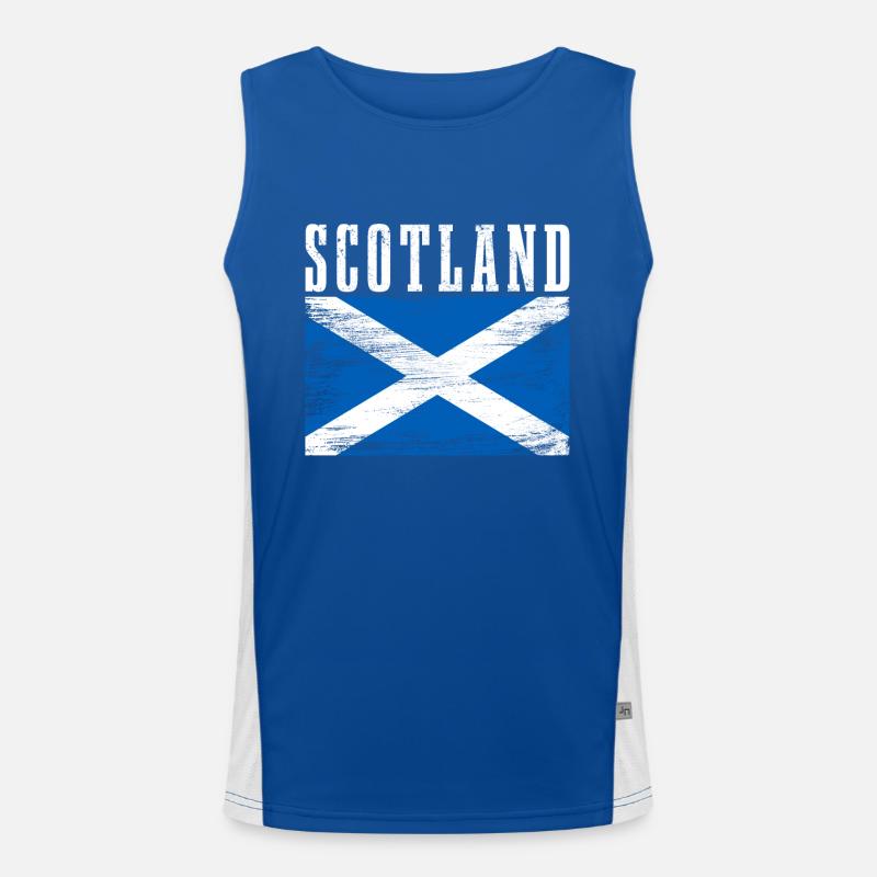Ecosse drapeau écossais UK Vintage Débardeur respirant contrasté Homme 