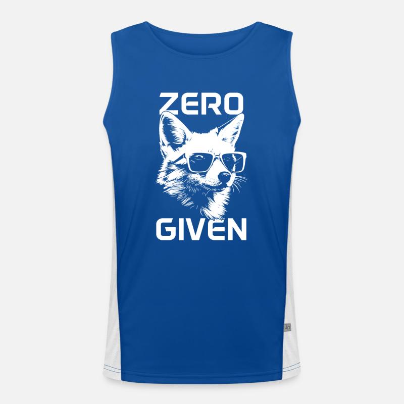 Fuchs Zero Fox Given Lustig Funktionelles Kontrast-Tank Top für Männer 
