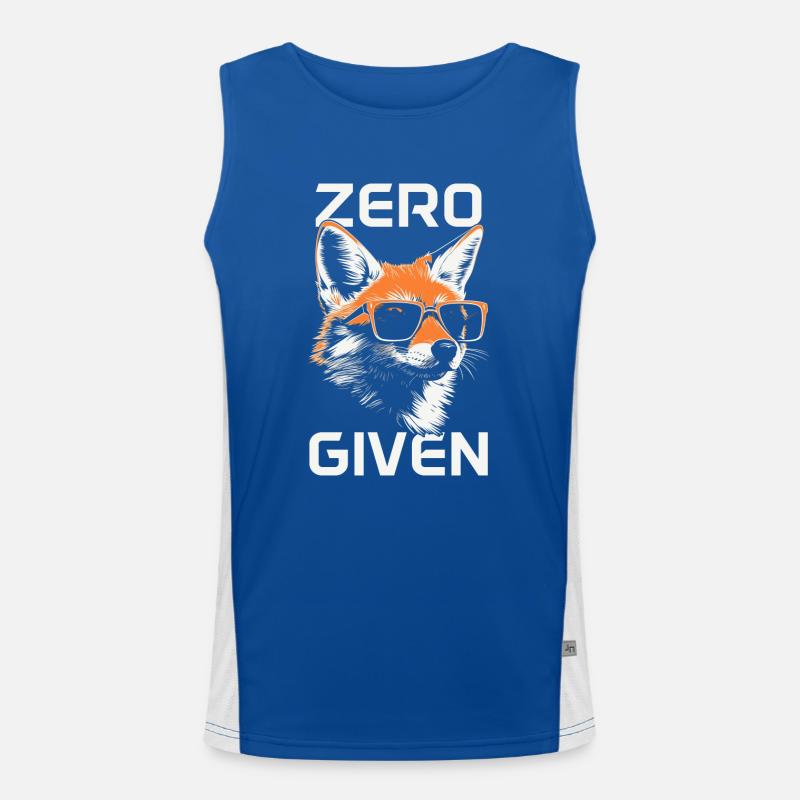 Fuchs Zero Fox Given Lustig Funktionelles Kontrast-Tank Top für Männer 