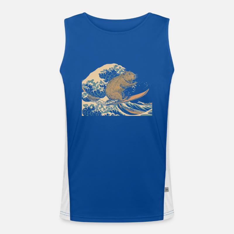 Capybara Lustiges Geschenk Funktionelles Kontrast-Tank Top für Männer 