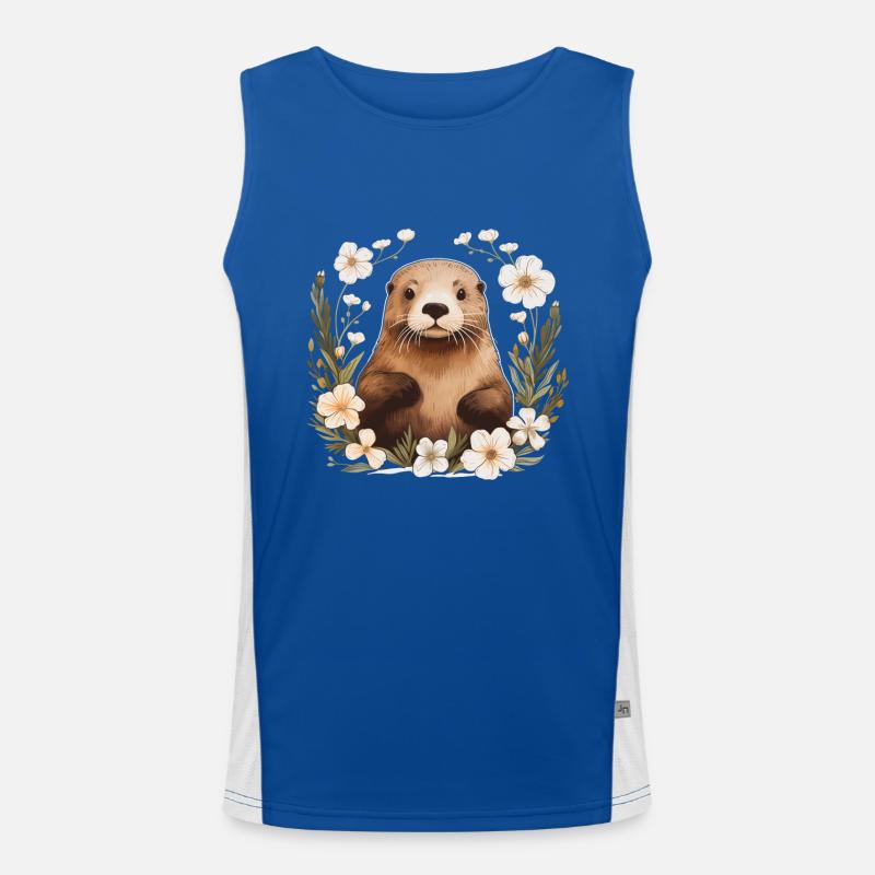 Otter Funny Gift Men's Functional Contrast Tank Top 