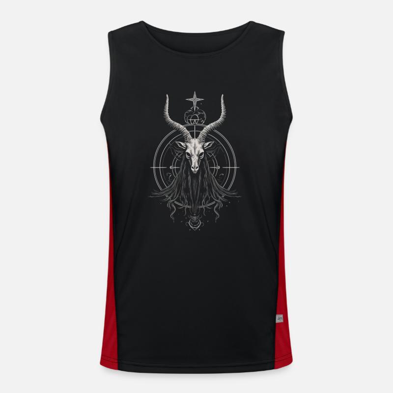 Ziege Baphomet Funktionelles Kontrast-Tank Top für Männer 