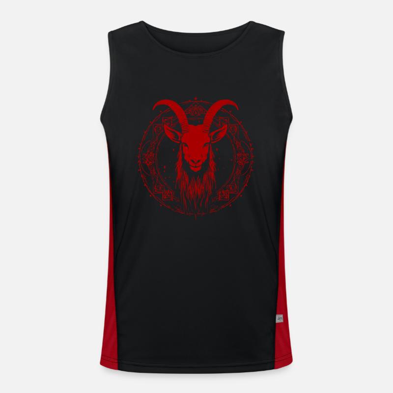 Ziege Baphomet Funktionelles Kontrast-Tank Top für Männer 