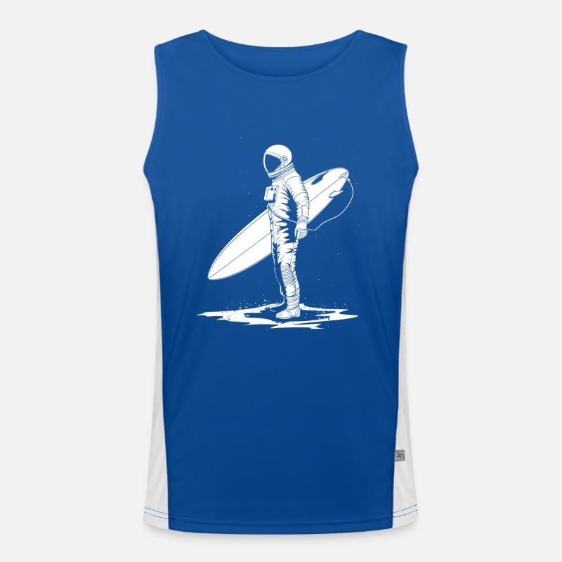 Cadeau de surfeur d’astronaute vintage Débardeur respirant contrasté Homme 