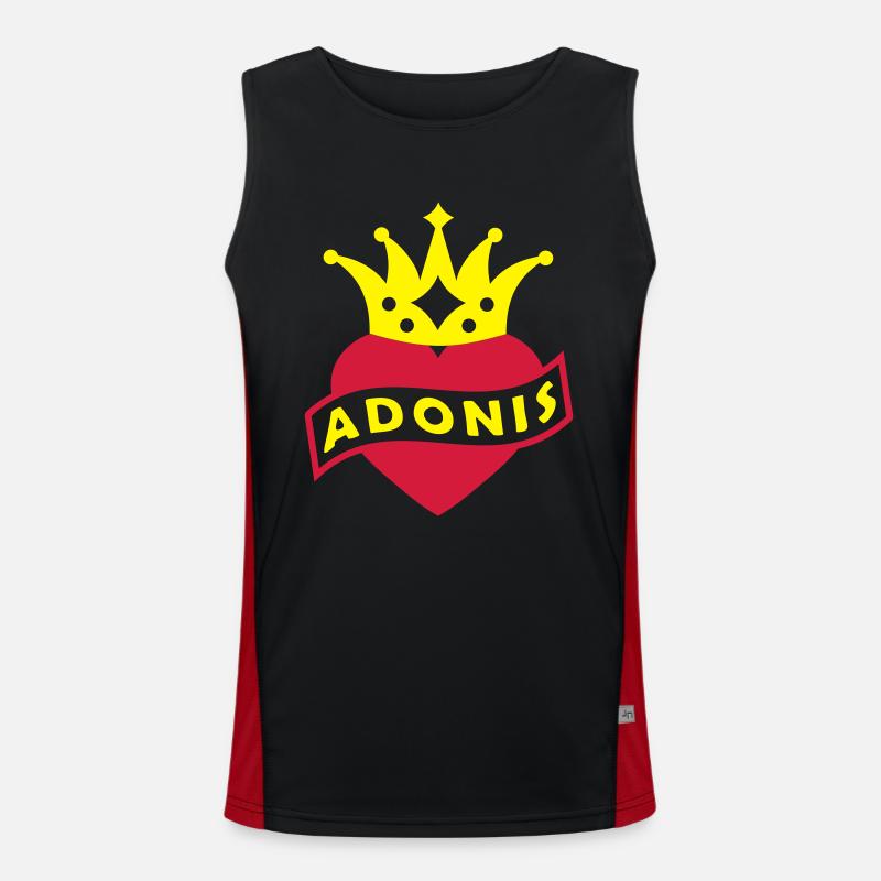 Mit Herz & Krone - ADONIS Funktionelles Kontrast-Tank Top für Männer 