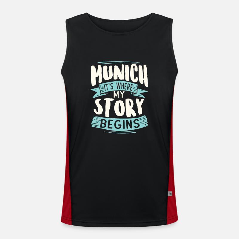 Munich, c'est là que commence mon histoire Débardeur respirant contrasté Homme 