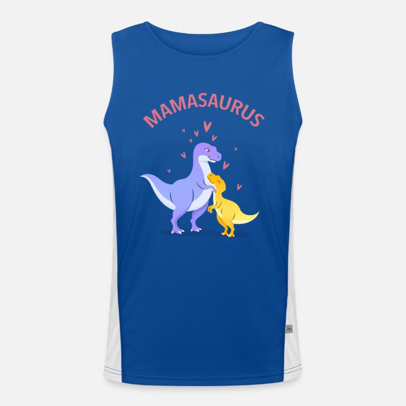 Mamasaurus, Dinosaurier, T Rex, Dino, Muttertag Funktionelles Kontrast-Tank Top für Männer 