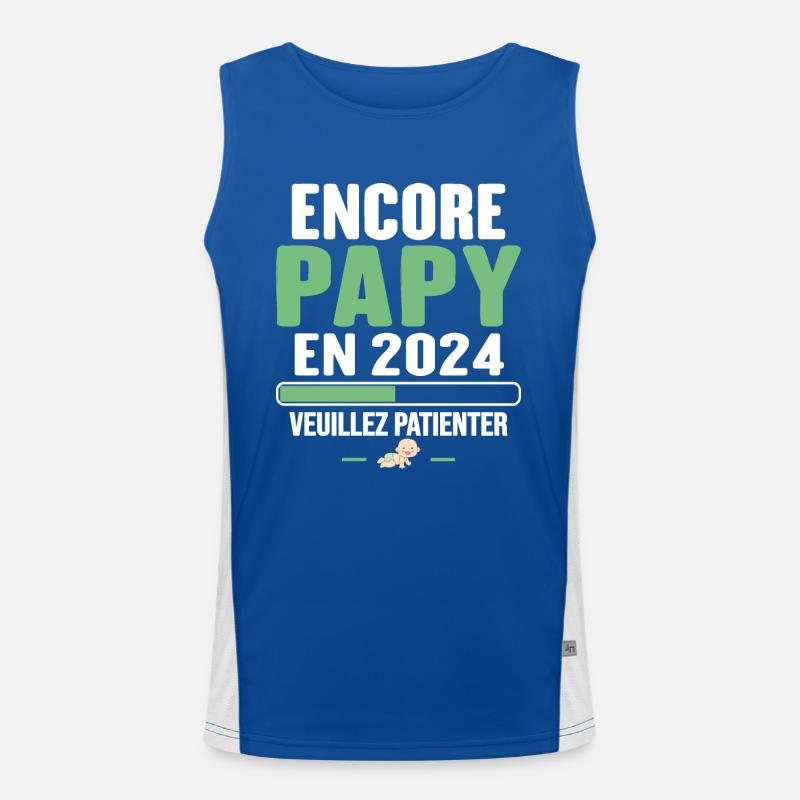 Annonce Grossesse Encore Papy 2024 Cadeau Débardeur respirant contrasté Homme 