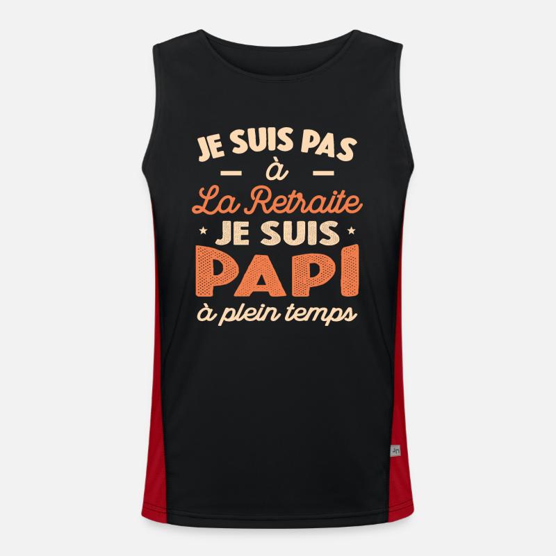 Je Suis Pas À La Retraite, Suis Papi À Plein Temps Débardeur respirant contrasté Homme 