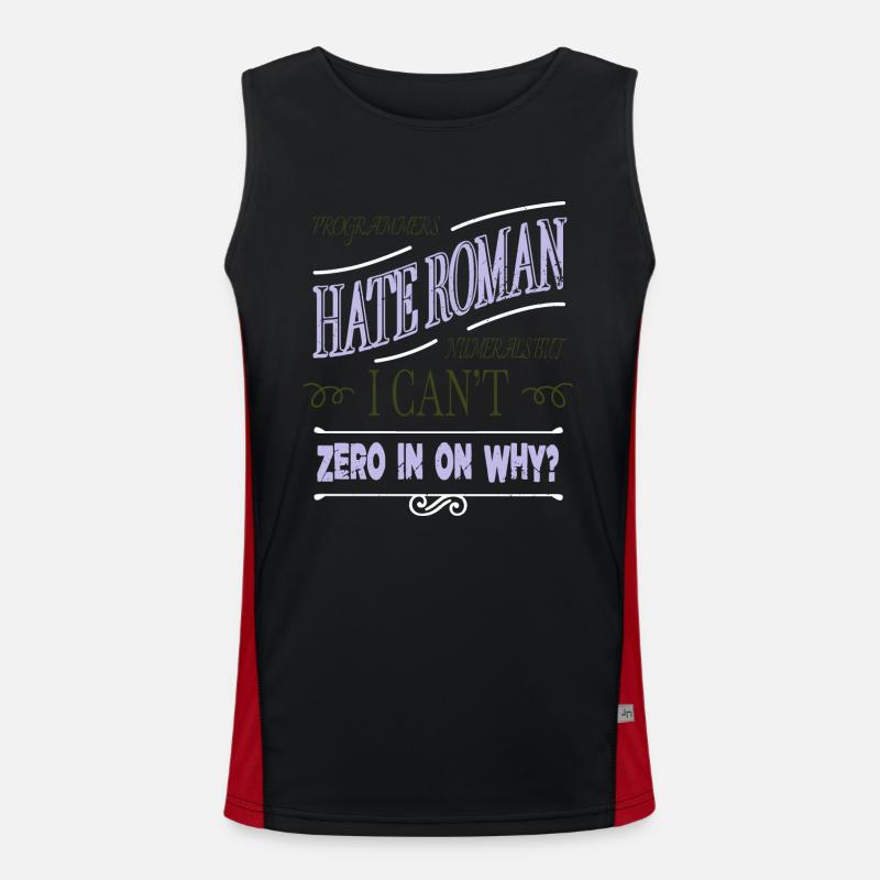 pc fullstack developer - Men's Functional Contrast Tank Top  - black/red