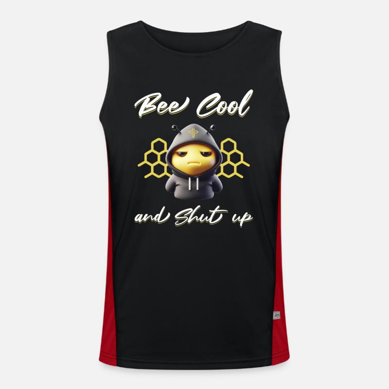 Cooles Bienen Design Funktionelles Kontrast-Tank Top für Männer 