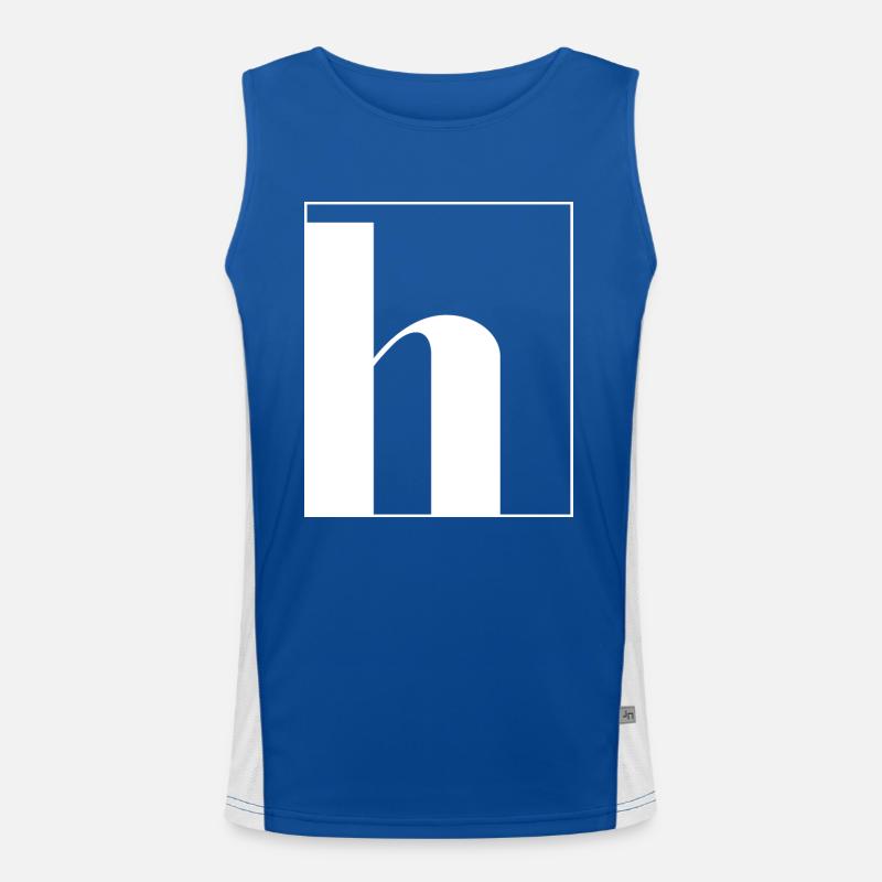 Letter alphabet h Men's Functional Contrast Tank Top 