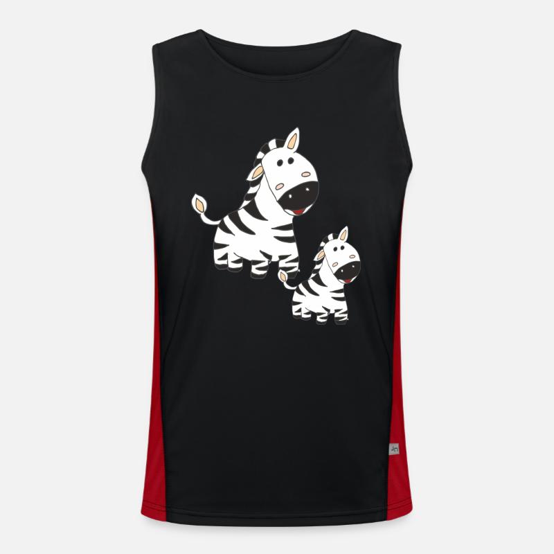 zebra mutter und kind Funktionelles Kontrast-Tank Top für Männer 