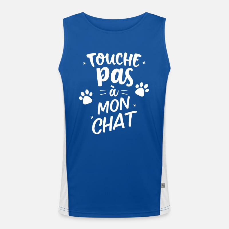 Touche pas à mon chat Débardeur respirant contrasté Homme 