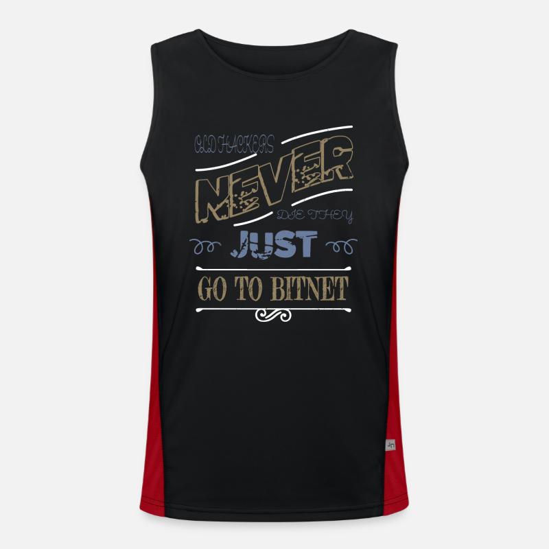 fingers hacking computer coding birthday cool Funktionelles Kontrast-Tank Top für Männer 