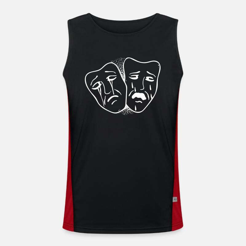 Mourning behind masks Men's Functional Contrast Tank Top 