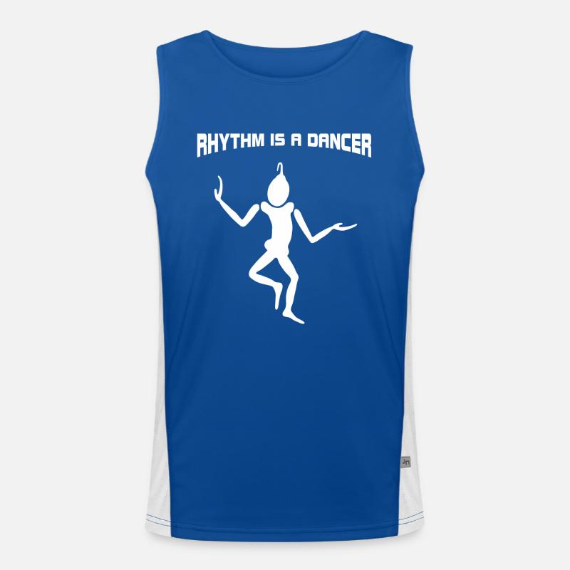 Tänzer - Rhythm is a dancer Funktionelles Kontrast-Tank Top für Männer 