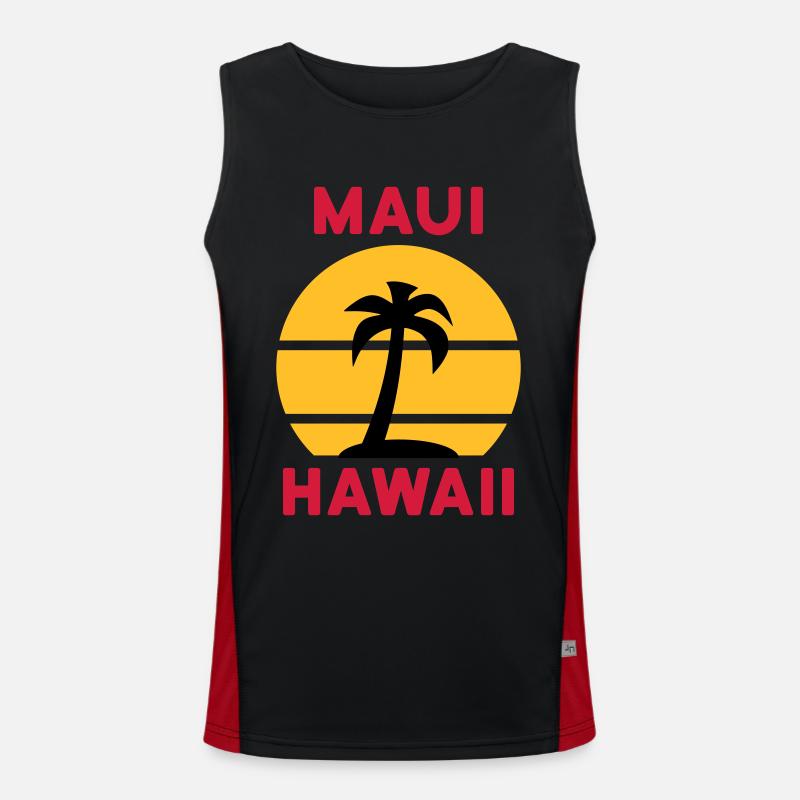 Maui, Hawaii (Sonne, Palme, Insel) Funktionelles Kontrast-Tank Top für Männer 