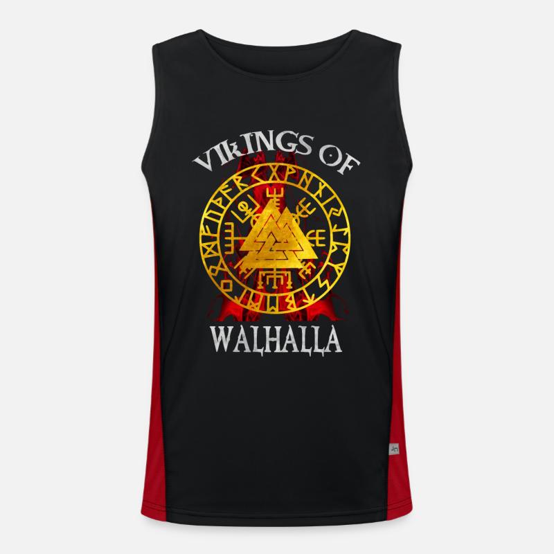 Wikinger Germanen nordisch Walhalla Funktionelles Kontrast-Tank Top für Männer 