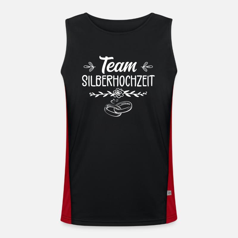 25. Hochzeitstag Ehe 25 Jahre Ehe Geschenk Débardeur respirant contrasté Homme 