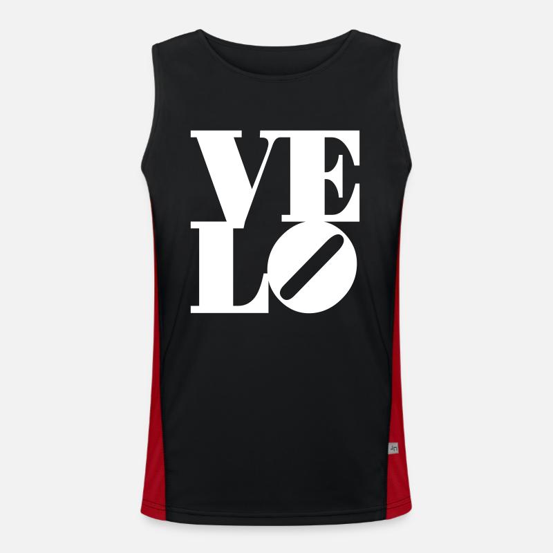 LOVE VELO 1farbig Funktionelles Kontrast-Tank Top für Männer 