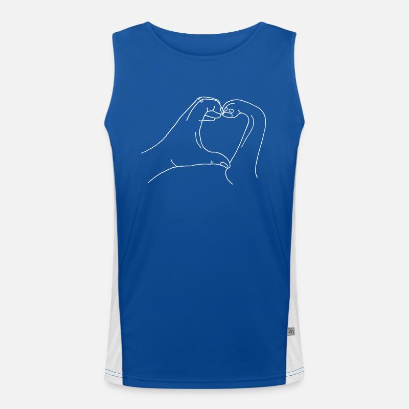 Hand mit Pfote Funktionelles Kontrast-Tank Top für Männer 