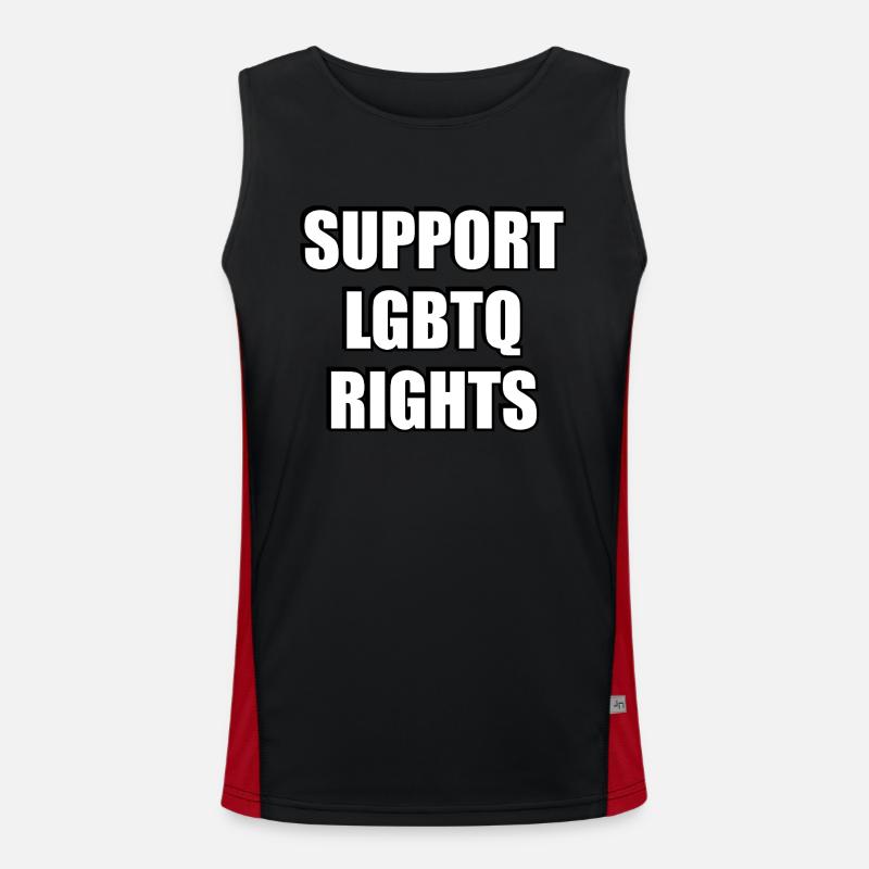 Support LGBT Rights Men's Functional Contrast Tank Top 