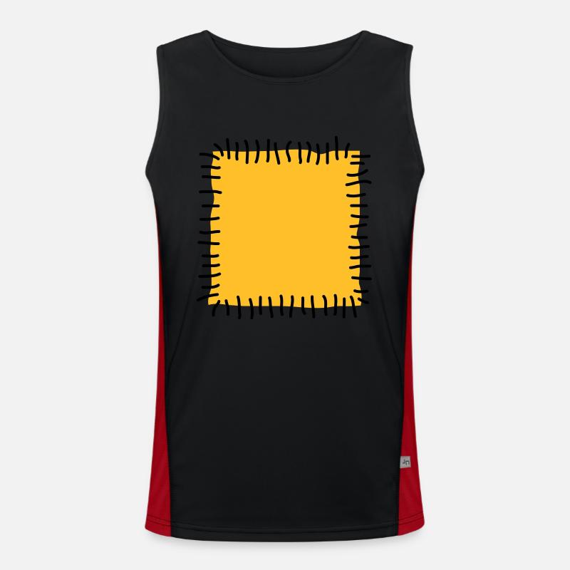 rapiéçage suture aiguille à coudre Patchworkstoff Débardeur respirant contrasté Homme 