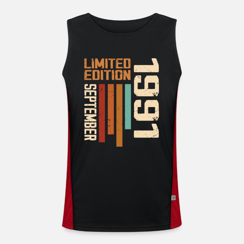 September 1991 Originelle Geschenkidee zum Geburtstag Funktionelles Kontrast-Tank Top für Männer 