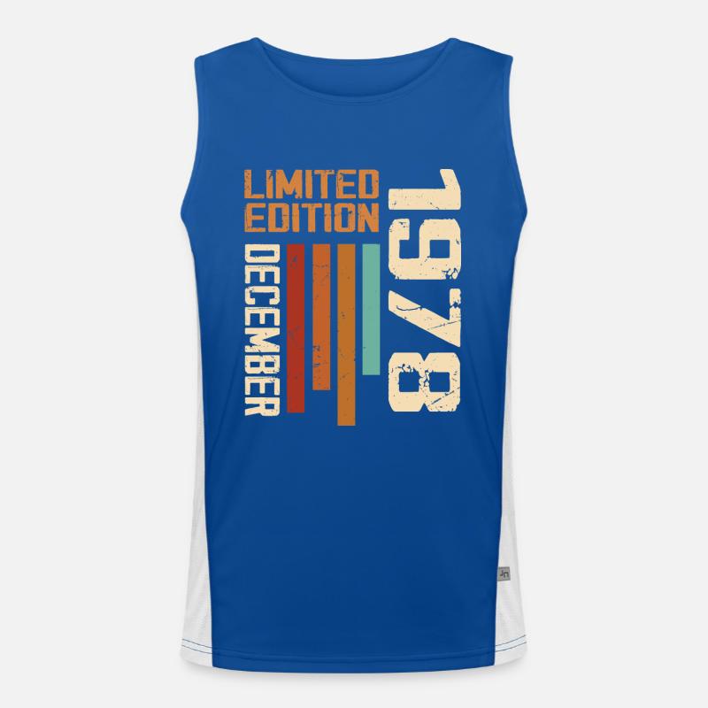 December 1978 - 1978 December Men's Functional Contrast Tank Top 