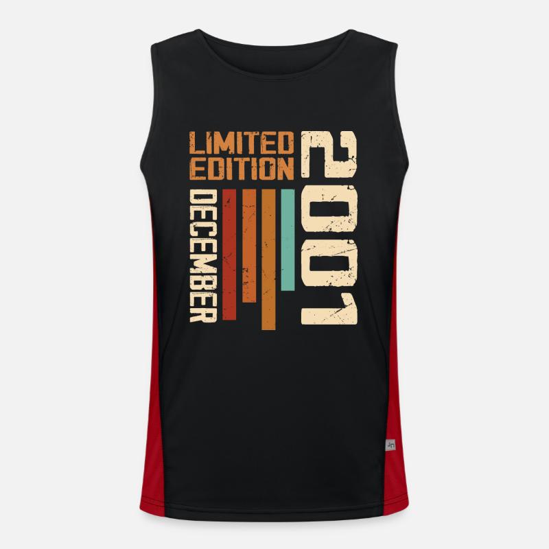 Dezember 2001 - 2001 Dezember Funktionelles Kontrast-Tank Top für Männer 