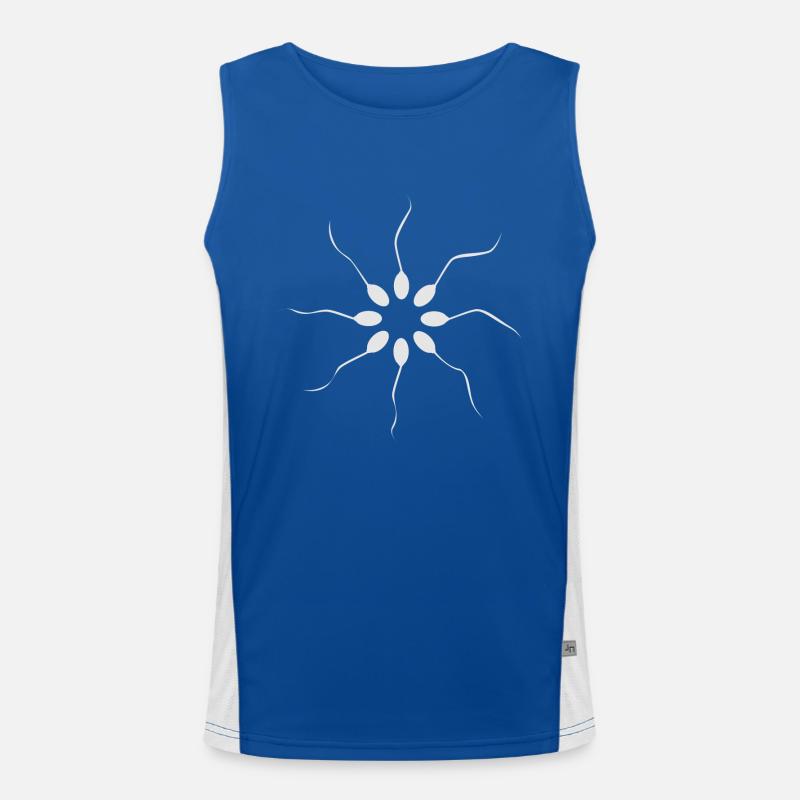 Spermien Funktionelles Kontrast-Tank Top für Männer 