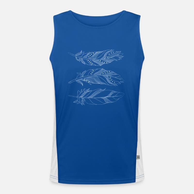 Gift feather bird feather Indian Style Men's Functional Contrast Tank Top 