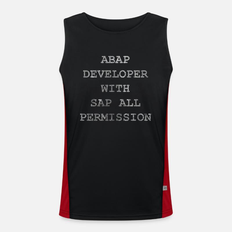 ABAP SAP Developer! Geschenkidee Funktionelles Kontrast-Tank Top für Männer 
