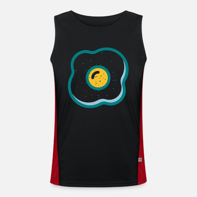 Spiegelei Funktionelles Kontrast-Tank Top für Männer 