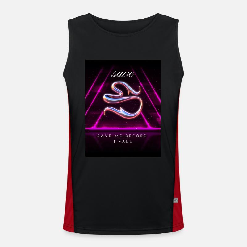Save me before I fall Design Men's Functional Contrast Tank Top 