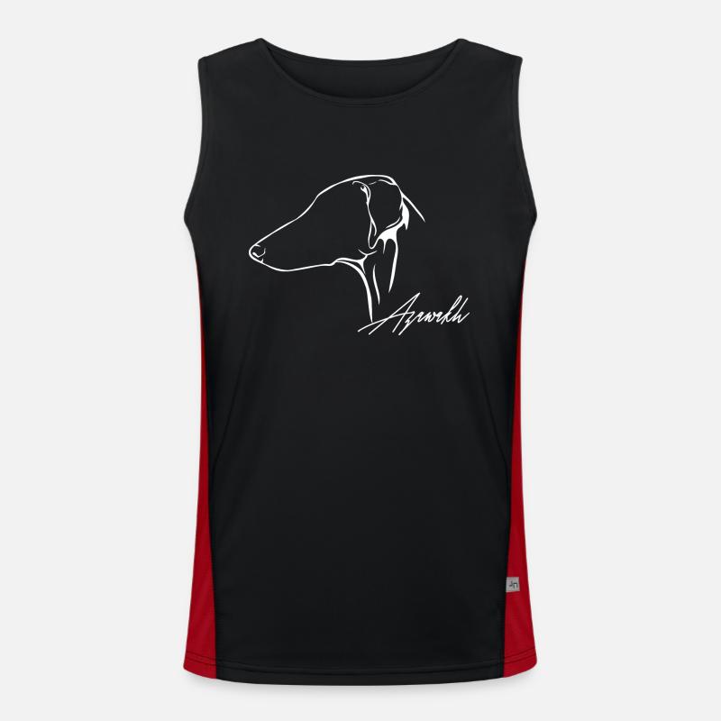 AZAWAKH Profil Hunde Hund Wilsigns Windhunde Funktionelles Kontrast-Tank Top für Männer 