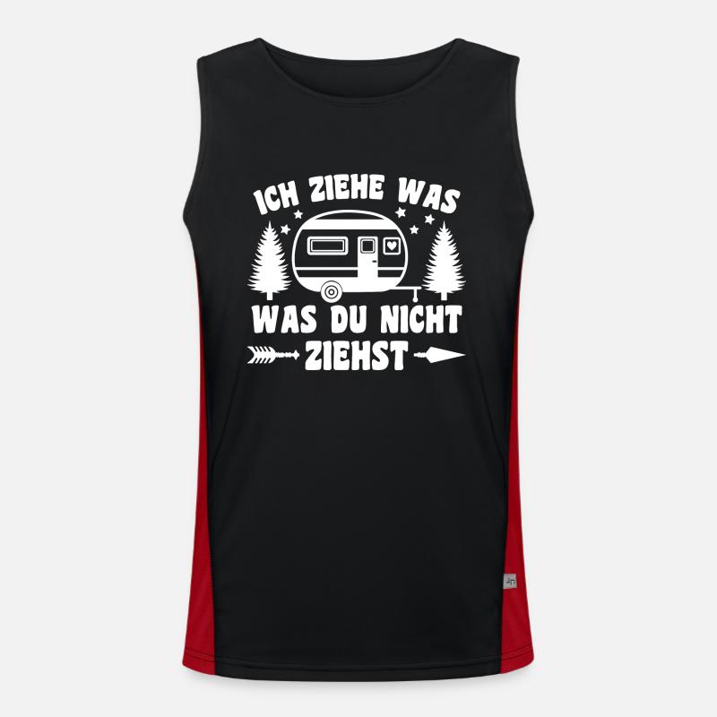 I pull what you don't pull Caravan Camper Men's Functional Contrast Tank Top 