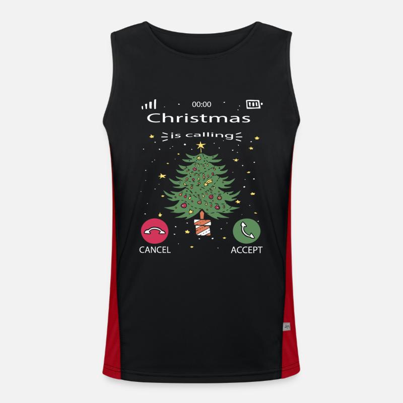 Noël approche. Noël approche. Arbre Débardeur respirant contrasté Homme 