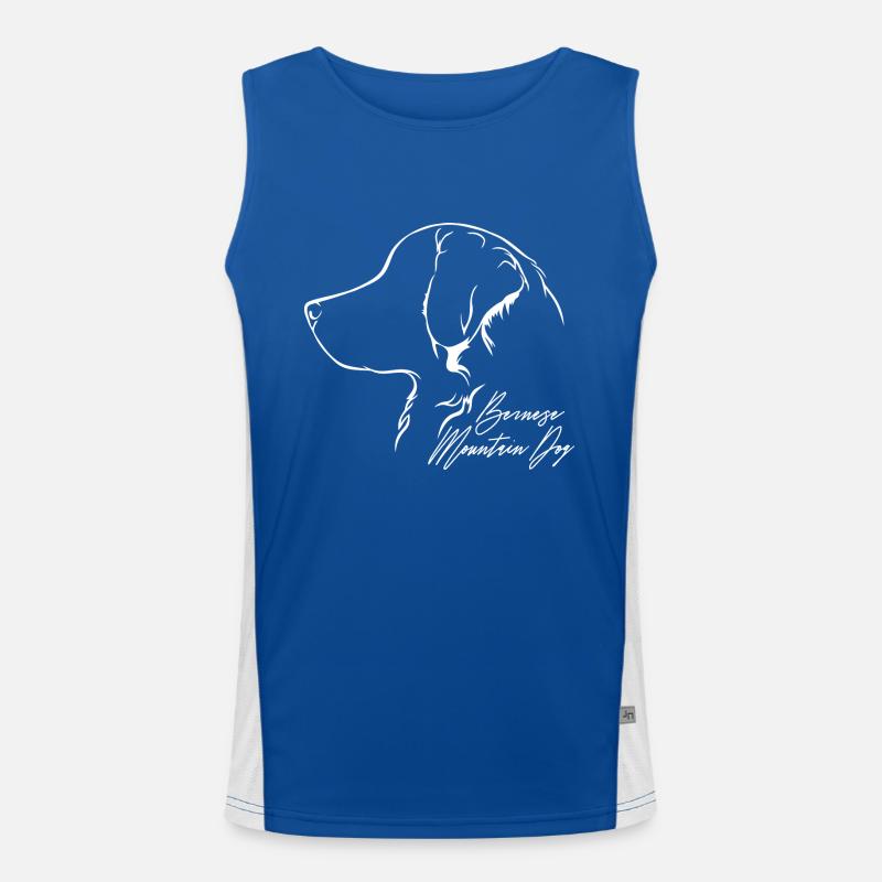 BERNESE MOUNTAIN DOG Profil Hunde Hund Wilsigns Funktionelles Kontrast-Tank Top für Männer 
