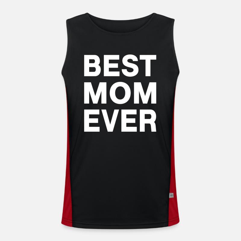 Best Mom Ever Funktionelles Kontrast-Tank Top für Männer 