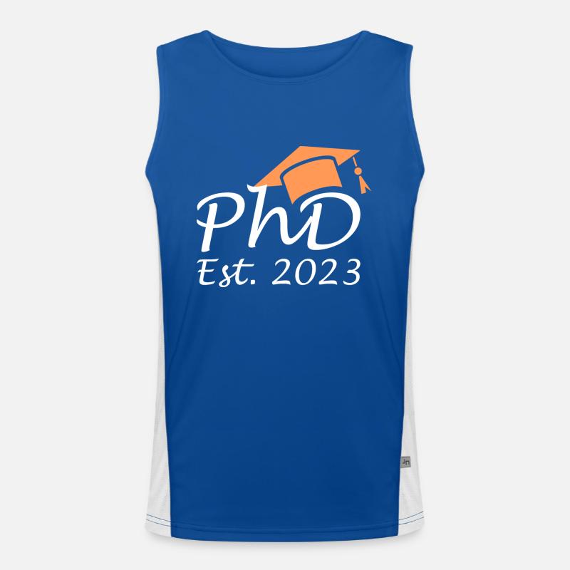 Bachelor Abschluss Master Abschluss Doktor Funktionelles Kontrast-Tank Top für Männer 