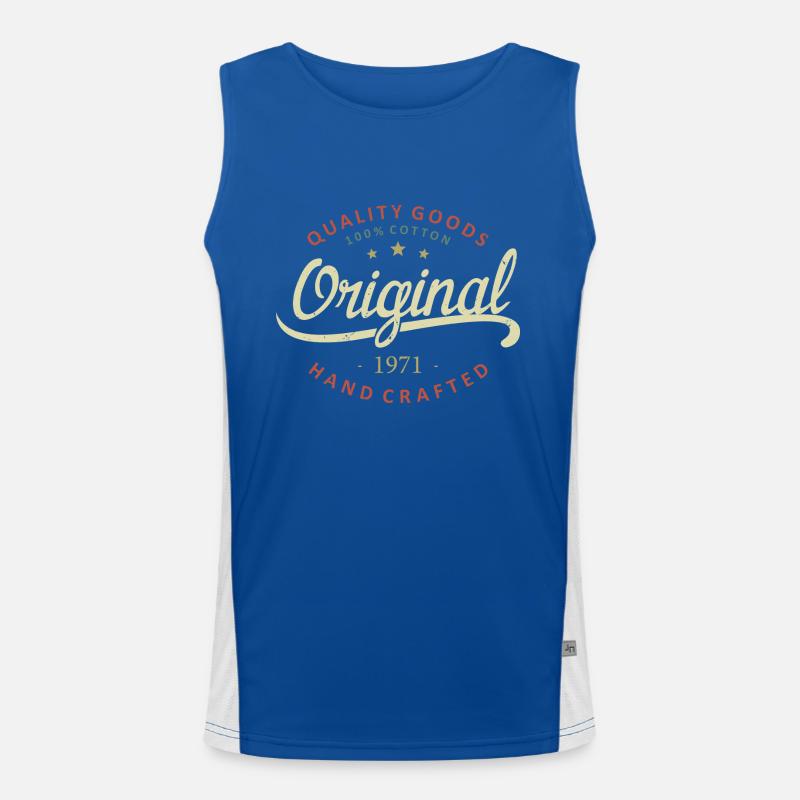 Original 1971 Geburtstagsgeschenk 1971 Funktionelles Kontrast-Tank Top für Männer 