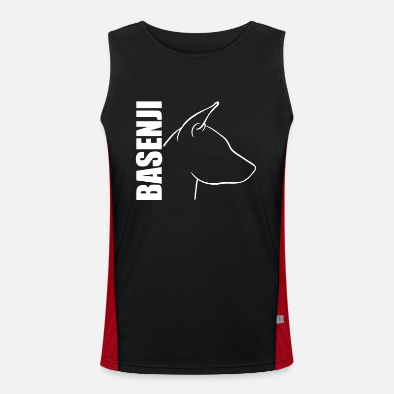 BASENJI PROFIL Funktionelles Kontrast-Tank Top für Männer 